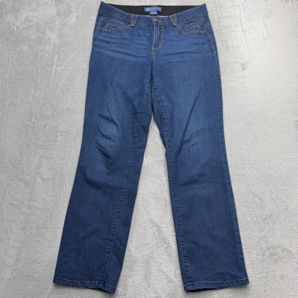 Democracy Denim - Democracy Jeans Womens 8 Blue Ab'solution Straight Leg Stretch Denim Slimming